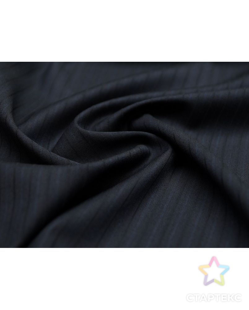 Изысканная костюмная ткань, темно-синего цвета в полоску арт. ГТ-3032-1-ГТ0047915 1