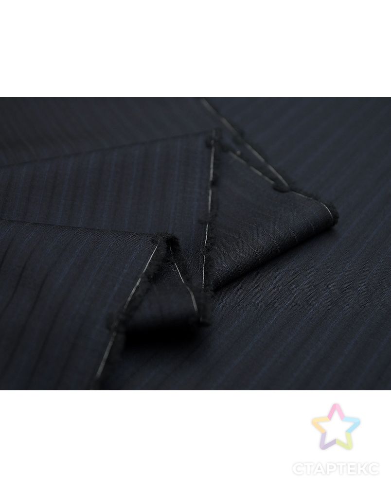 Изысканная костюмная ткань, темно-синего цвета в полоску арт. ГТ-3032-1-ГТ0047915 5