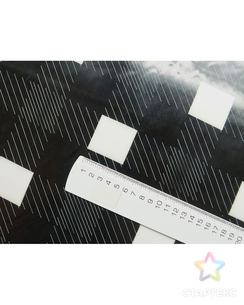 Заказать Плащевая ткань с лаковой поверхностью и геометрическим принтом арт. ГТ-3036-1-ГТ0047919 в Новосибирске