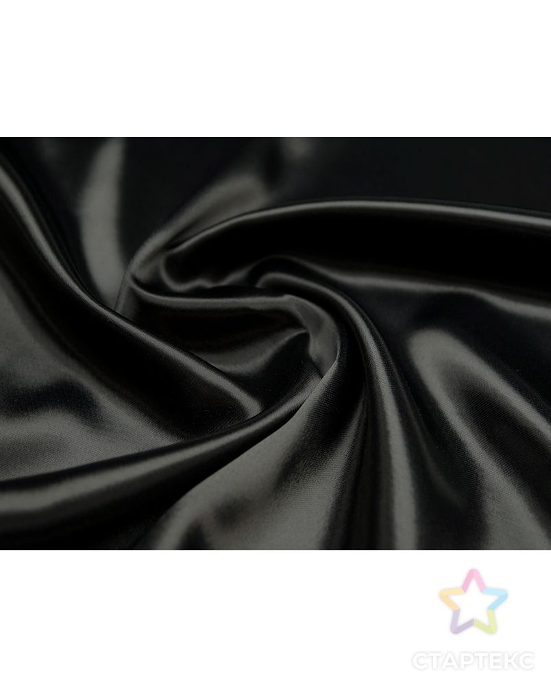 Великолепная подкладочная ткань угольно-черного цвета  (165 г/м2) арт. ГТ-3216-1-ГТ0047953 1