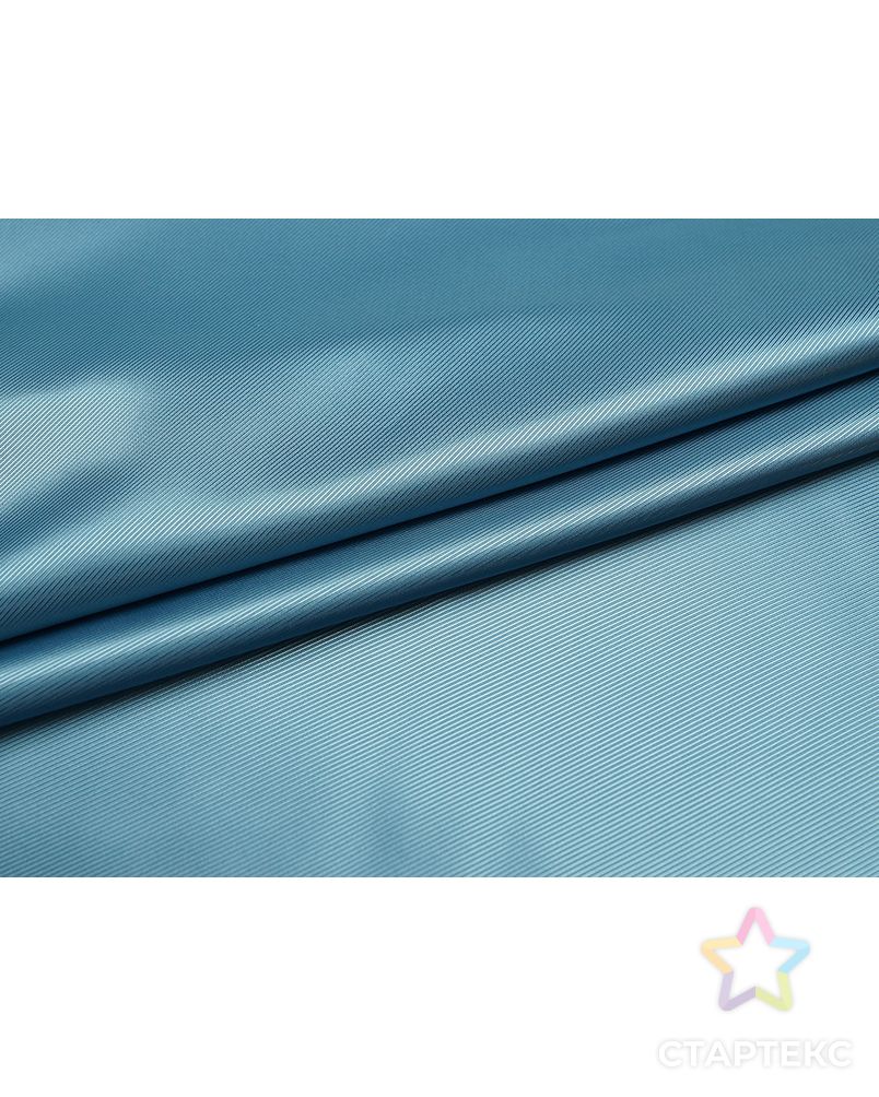 Прекрасная подкладочная ткань в диагональную полоску голубого цвета (76 г/м2) арт. ГТ-3225-1-ГТ0047962 2