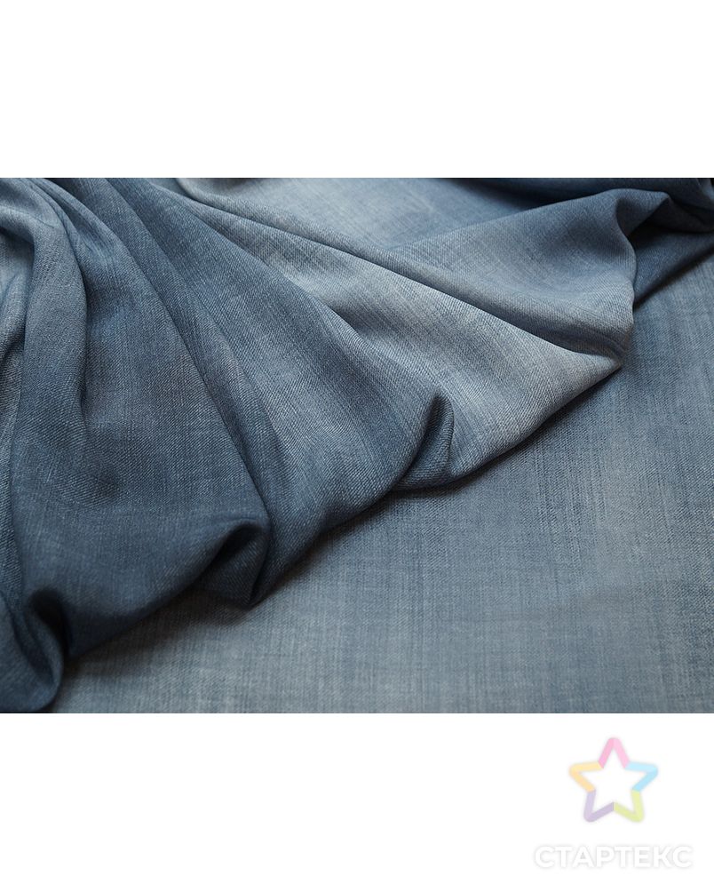 Великолепная блузочная ткань с принтом в джинсовом стиле арт. ГТ-3270-1-ГТ0048015 1