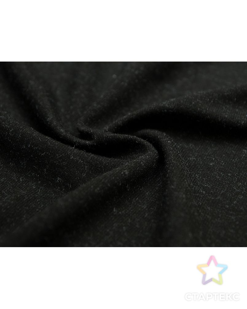 Меланжевый 2х сторонний трикотаж черного цвета (260 гр/м2) арт. ГТ-3309-1-ГТ0048056