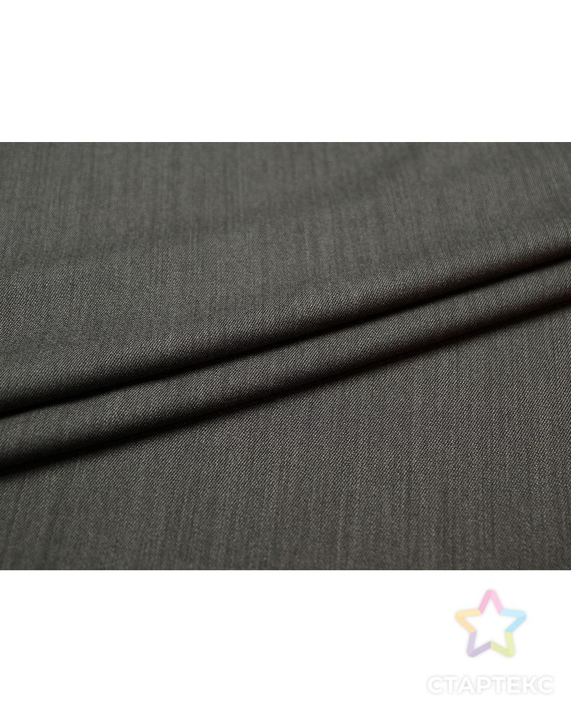 Ткань костюмная шерстяная, серый меланж (200 гр/м2) арт. ГТ-3398-1-ГТ0048094 2