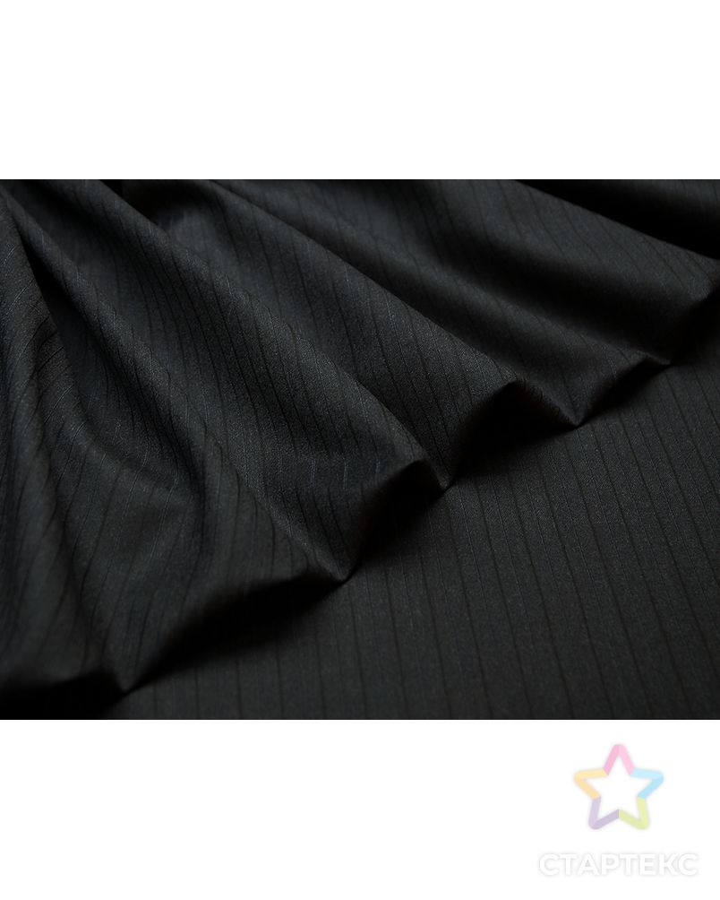 Черная костюмная ткань в полоску (172 гр/м2) арт. ГТ-3403-1-ГТ0048099 3