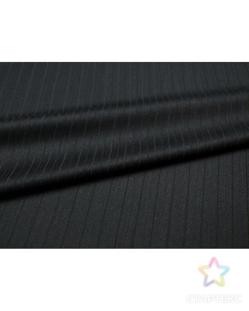 Черная костюмная ткань в полоску (172 гр/м2) арт. ГТ-3403-1-ГТ0048099 6
