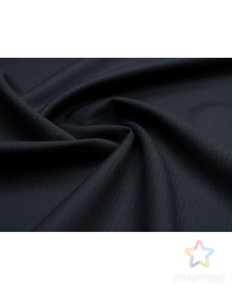 Классическая костюмная ткань черного цвета в елочку (170 гр/м2) арт. ГТ-3408-1-ГТ0048106