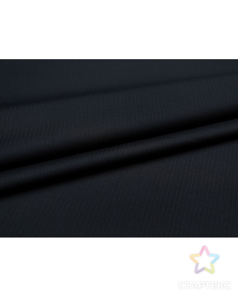 Классическая костюмная ткань черного цвета в елочку (170 гр/м2) арт. ГТ-3408-1-ГТ0048106 2