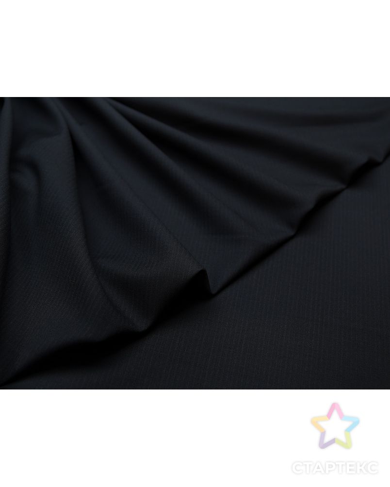 Классическая костюмная ткань черного цвета в елочку (170 гр/м2) арт. ГТ-3408-1-ГТ0048106 3