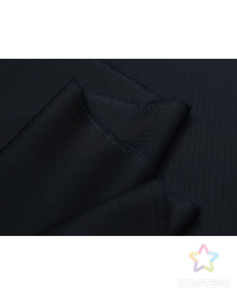 Классическая костюмная ткань черного цвета в елочку (170 гр/м2) арт. ГТ-3408-1-ГТ0048106 4