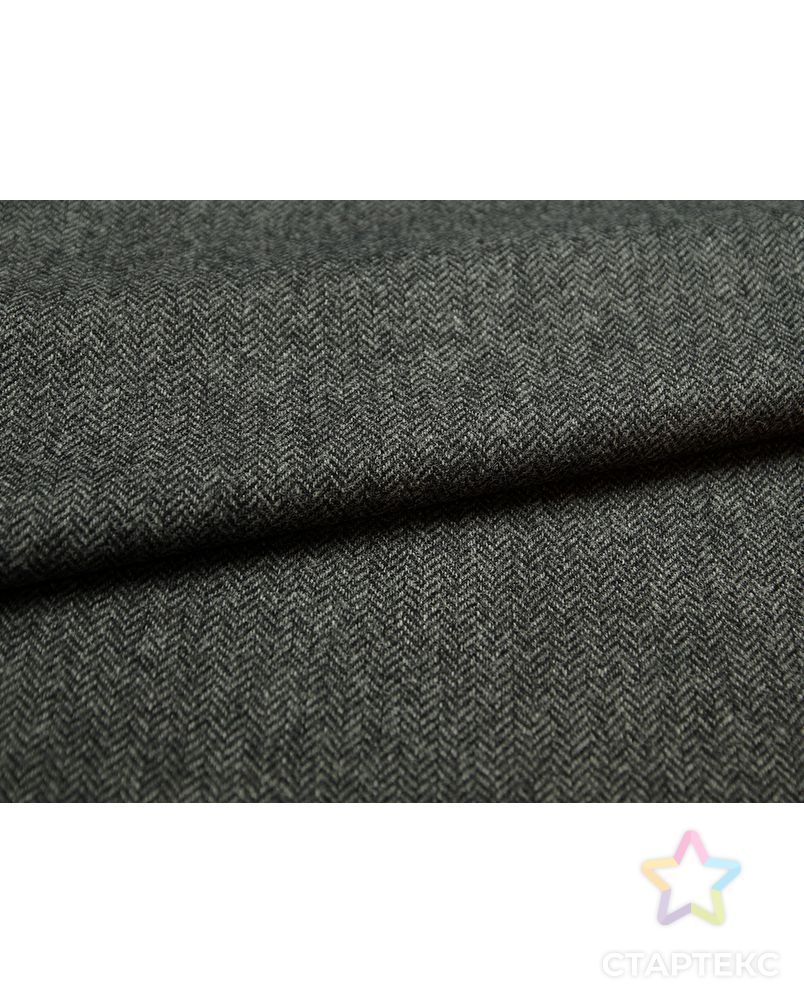 Дублированная пальтовая ткань, серо-черная елочка (270 гр/м2) арт. ГТ-3434-1-ГТ0048133 6