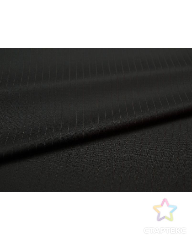 Классическая костюмная ткань кофейного цвета в тонкую полоску (182 гр/м2) арт. ГТ-3832-1-ГТ0000488 6