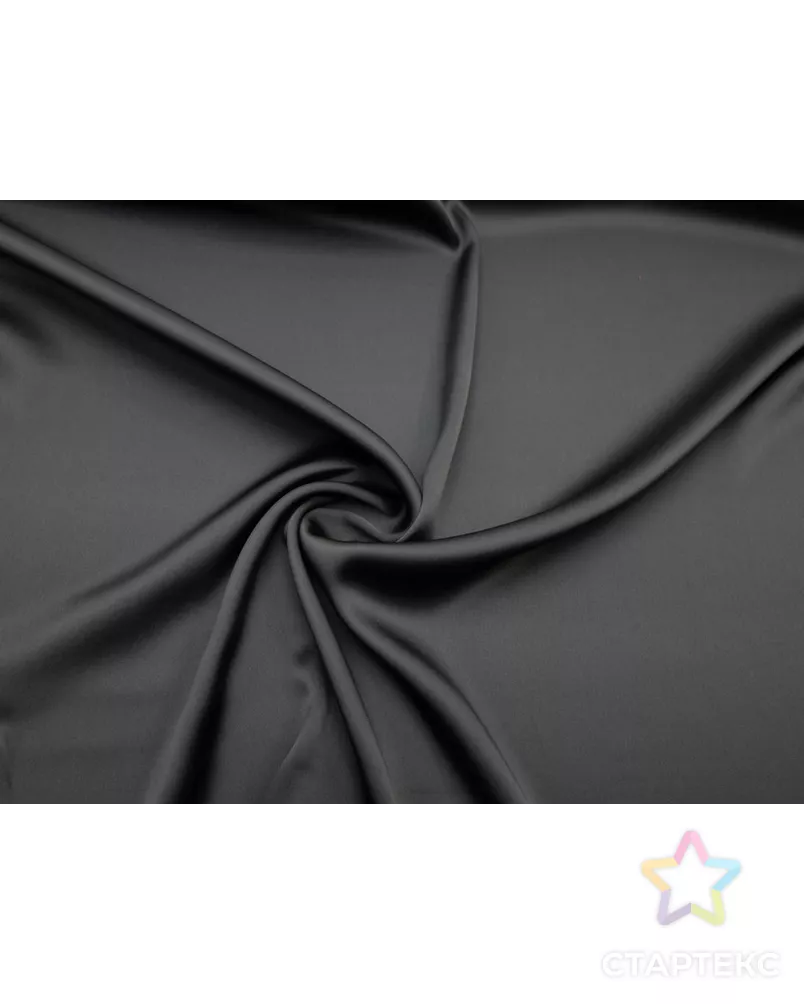 Блузочно-плательная ткань с атласным блеском, цвет графитовый арт. ГТ-8483-1-ГТ-5-10387-1-29-1 - рис. 1