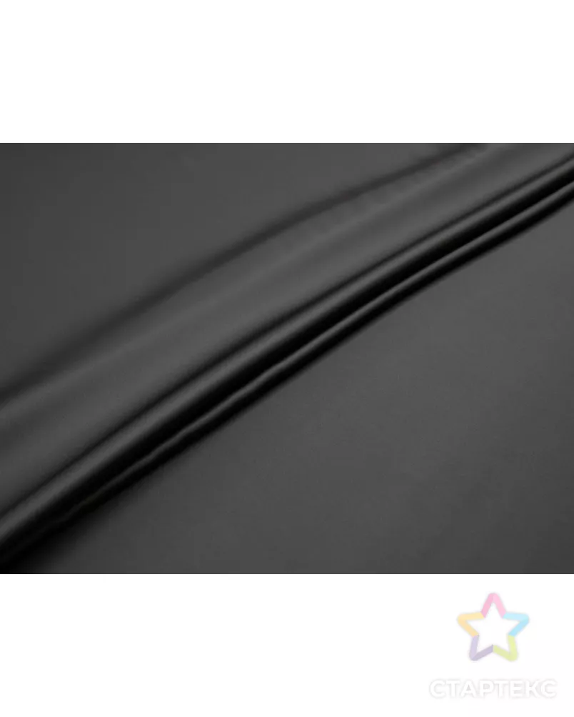 Блузочно-плательная ткань с атласным блеском, цвет графитовый арт. ГТ-8483-1-ГТ-5-10387-1-29-1 - рис. 2