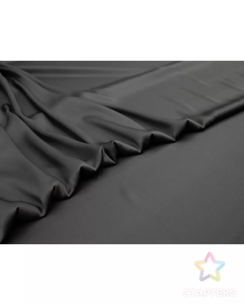 Блузочно-плательная ткань с атласным блеском, цвет графитовый арт. ГТ-8483-1-ГТ-5-10387-1-29-1 - рис. 3