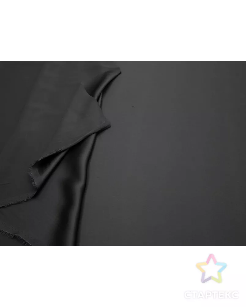 Блузочно-плательная ткань с атласным блеском, цвет графитовый арт. ГТ-8483-1-ГТ-5-10387-1-29-1 - рис. 5