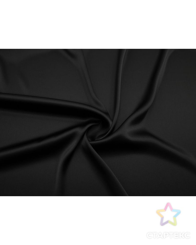 Блузочно-плательная ткань с атласным блеском, цвет чёрный арт. ГТ-8484-1-ГТ-5-10388-1-38-1 1
