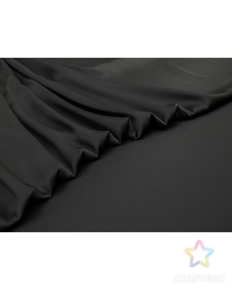 Блузочно-плательная ткань с атласным блеском, цвет чёрный арт. ГТ-8484-1-ГТ-5-10388-1-38-1 3