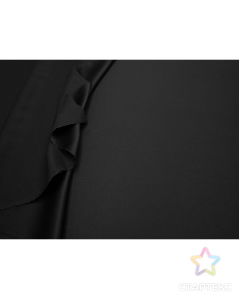 Блузочно-плательная ткань с атласным блеском, цвет чёрный арт. ГТ-8484-1-ГТ-5-10388-1-38-1 5