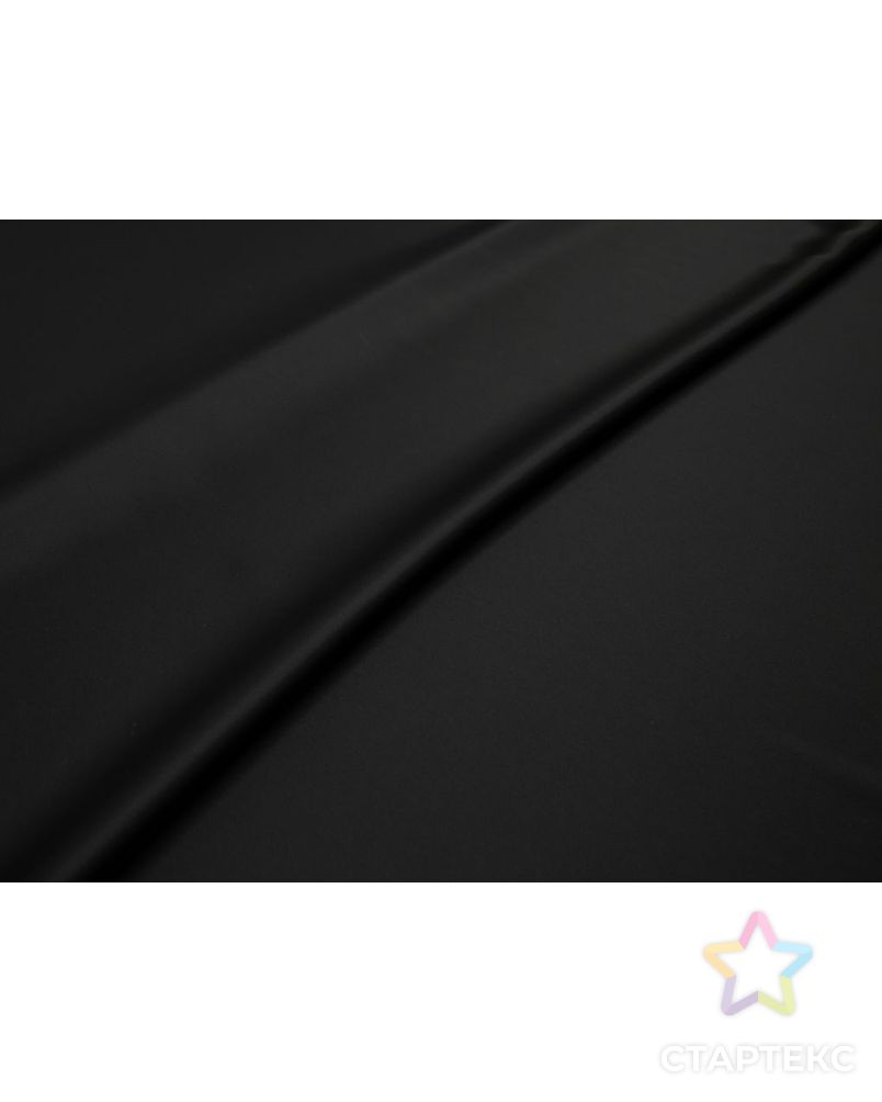 Блузочно-плательная ткань с атласным блеском, цвет чёрный арт. ГТ-8484-1-ГТ-5-10388-1-38-1 6