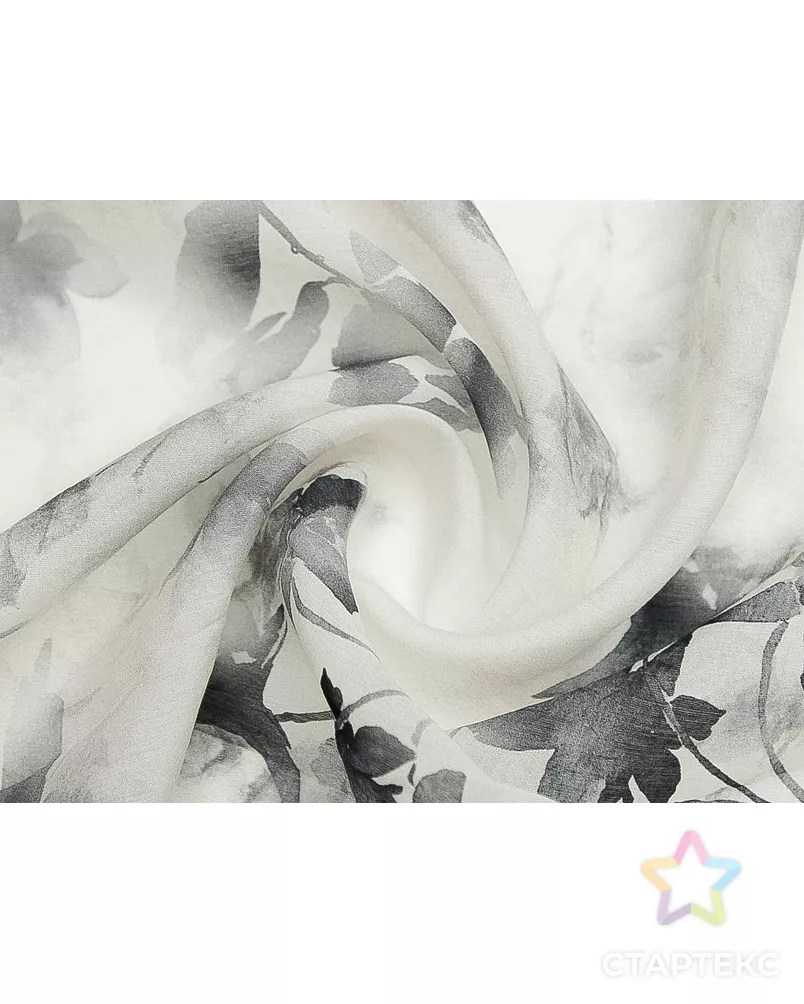 Блузочная ткань "Цветочное настроение" арт. ГТ-9256-1-ГТ5-11120-10-37-1 - рис. 1