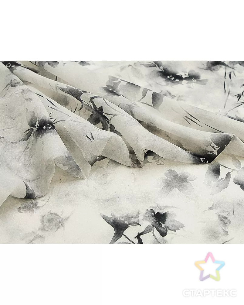 Блузочная ткань "Цветочное настроение" арт. ГТ-9256-1-ГТ5-11120-10-37-1 - рис. 3