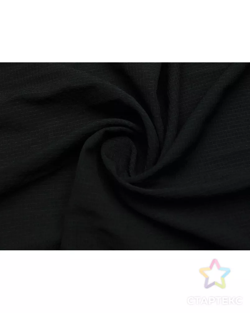 Блузочно-плательная ткань, с принтом "Чёрные квадратики" арт. ГТ-9502-1-ГТ5-11363-2-38-1 - рис. 1