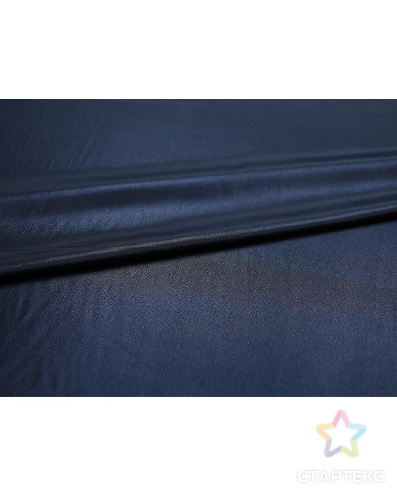 Блузочная ткань с атласным эффектом синего цвета арт. ГТ-5067-1-ГТ-5-6717-1-30-1