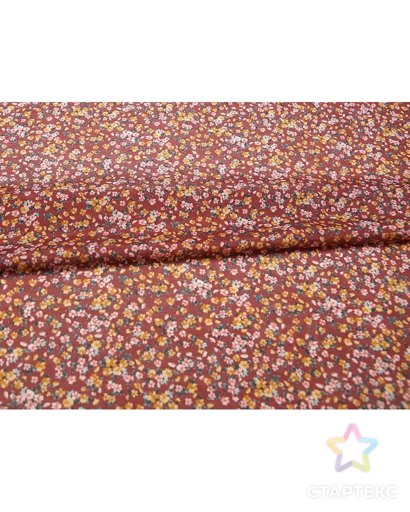 Ткань блузочная с мелкими цветочками на бордовом фоне арт. ГТ-8857-1-ГТ-5-7494-10-21-1 - рис. 7