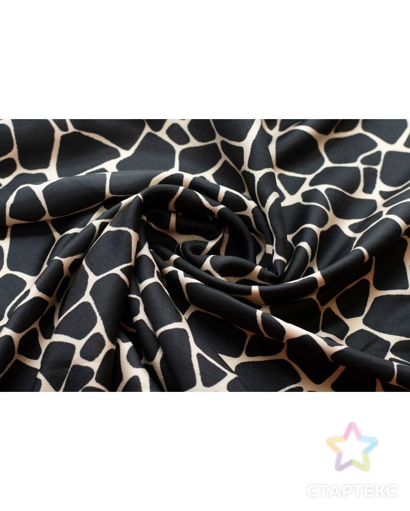 Блузочно-плательная ткань с рисунком "жираф", цвет коричнево-бежевый арт. ГТ-5986-1-ГТ-5-7720-13-21-1 1