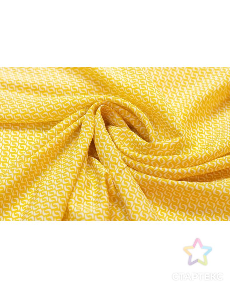 Блузочно-плательная ткань с принтом на желтом фоне арт. ГТ-6031-1-ГТ-5-7767-2-21-1 2