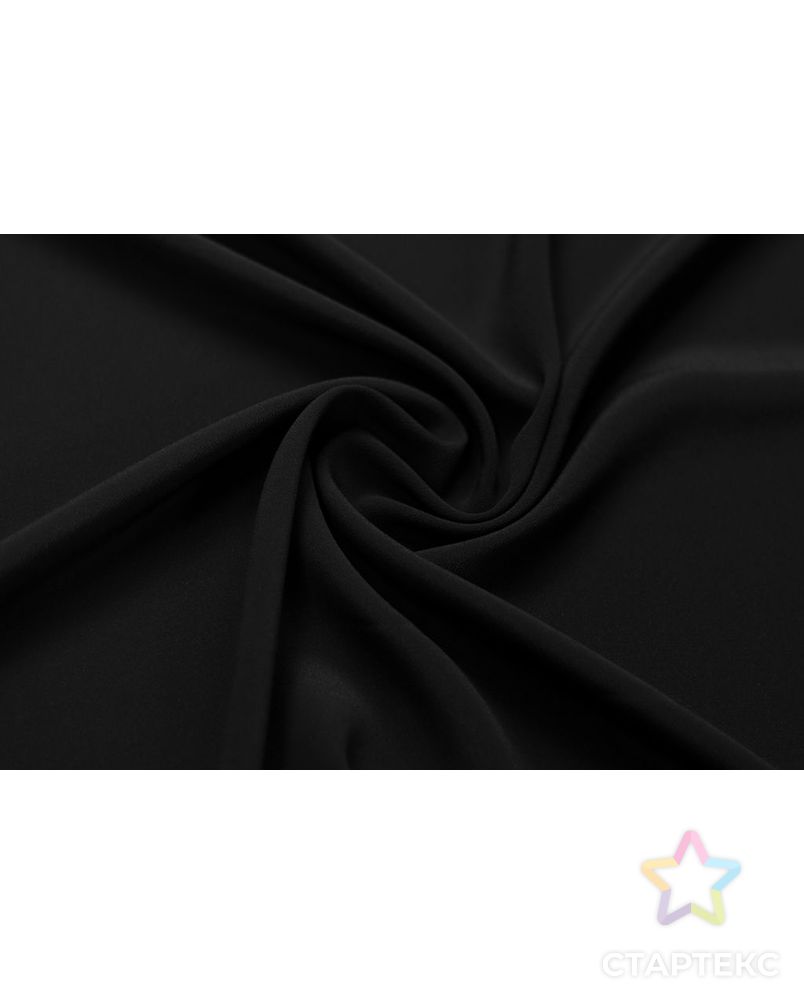 Блузочно-плательная ткань крепового плетения, черный цвет арт. ГТ-6239-1-ГТ-5-8001-1-38-1 2