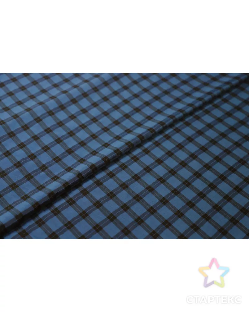 Блузочно-плательная ткань в клетку, цвет сине-черный арт. ГТ-6517-1-ГТ-5-8294-4-21-1 - рис. 6