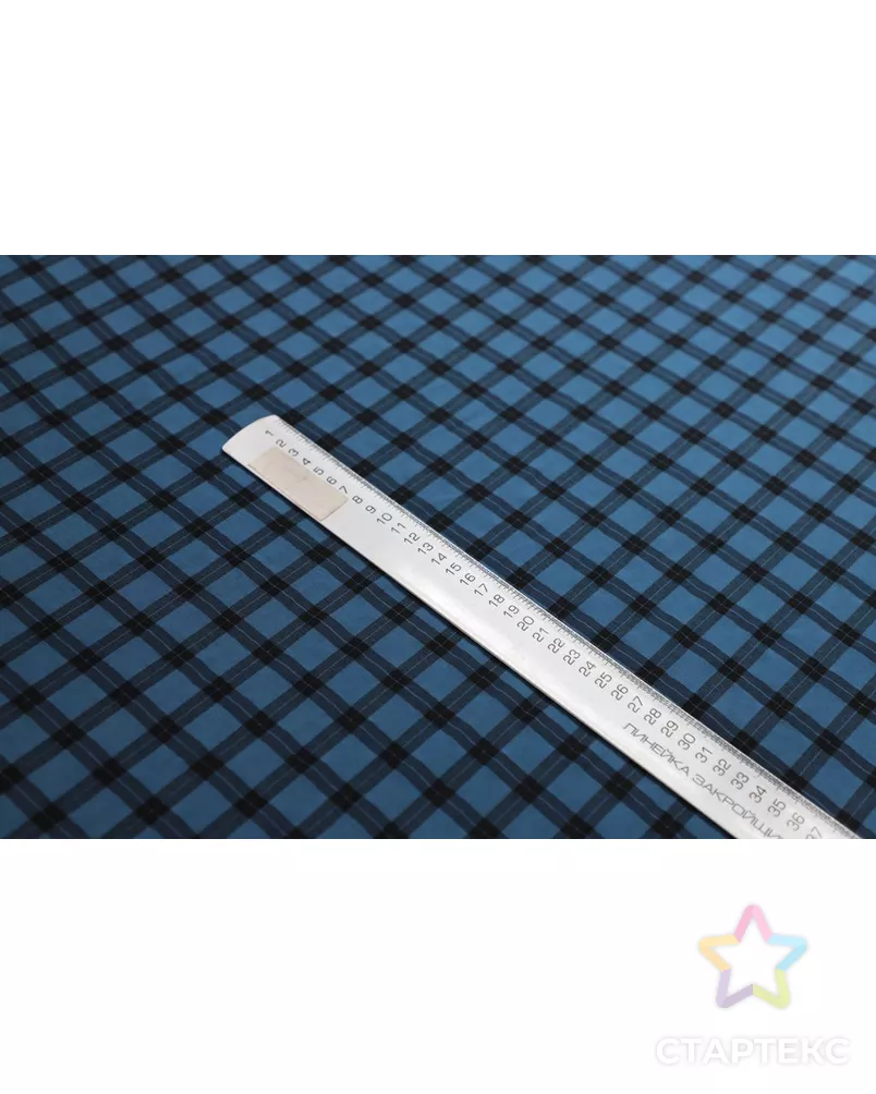 Блузочно-плательная ткань в клетку, цвет сине-черный арт. ГТ-6517-1-ГТ-5-8294-4-21-1 - рис. 7