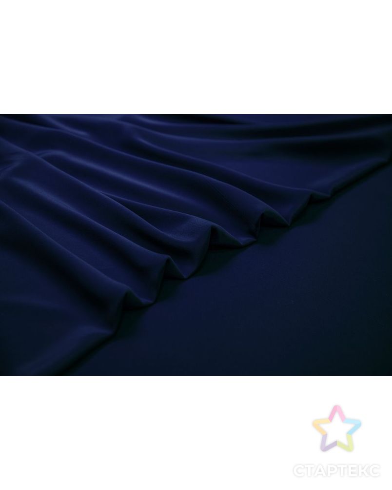 Креповая блузочная ткань, цвет насышенный синий арт. ГТ-6577-1-ГТ-5-8364-1-30-1 3