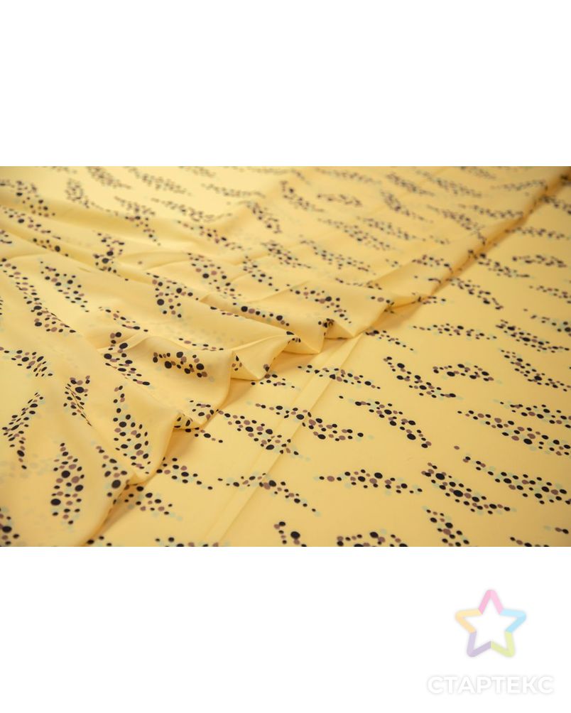 Блузочно-плательная ткань с принтом Шарики на желтом фоне арт. ГТ-8379-1-ГТ-5-8652-2-21-1 3