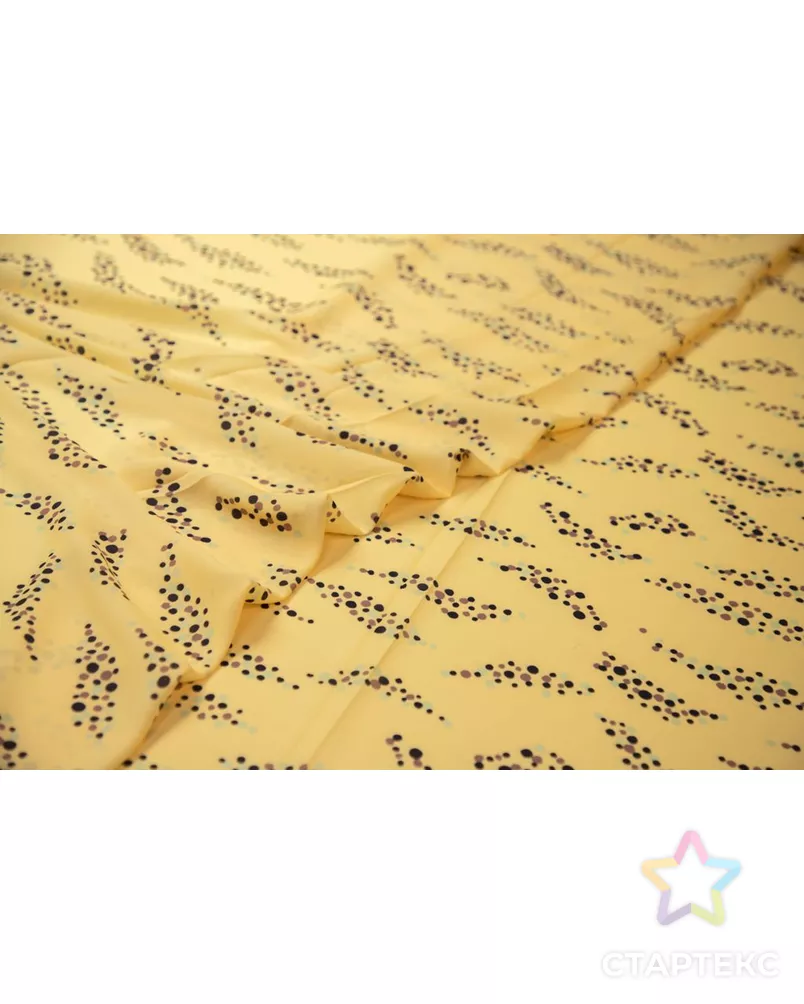 Блузочно-плательная ткань с принтом Шарики на желтом фоне арт. ГТ-8379-1-ГТ-5-8652-2-21-1 - рис. 3