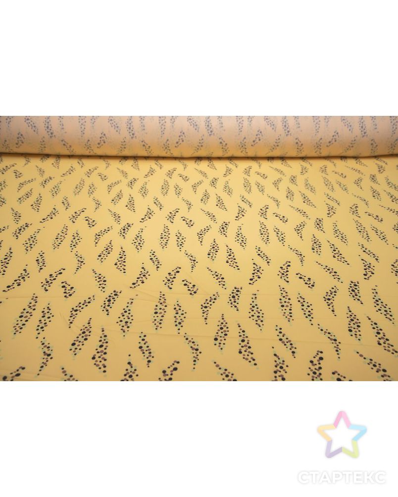 Блузочно-плательная ткань с принтом Шарики на желтом фоне арт. ГТ-8379-1-ГТ-5-8652-2-21-1 4