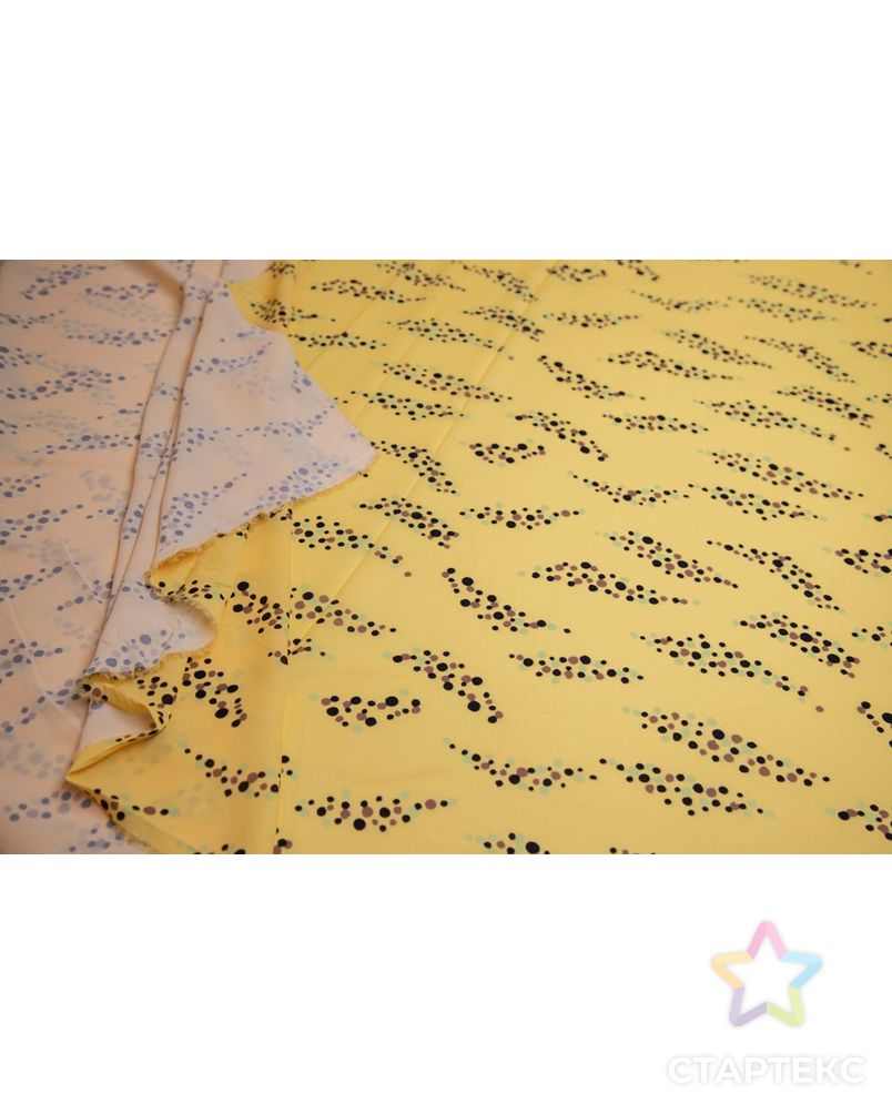 Блузочно-плательная ткань с принтом Шарики на желтом фоне арт. ГТ-8379-1-ГТ-5-8652-2-21-1 5