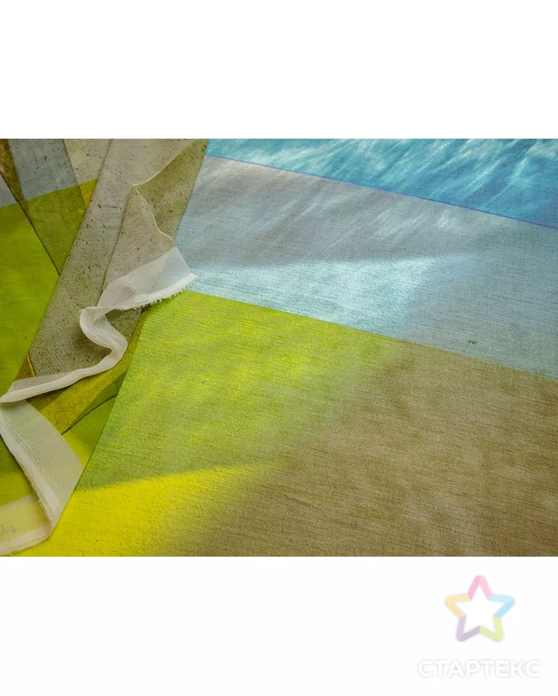 Блузочная ткань с абстрактным рисунком, купон 135 см, мультиколор арт. ГТ-7735-1-ГТ-5-9336-16-21-1 - рис. 5