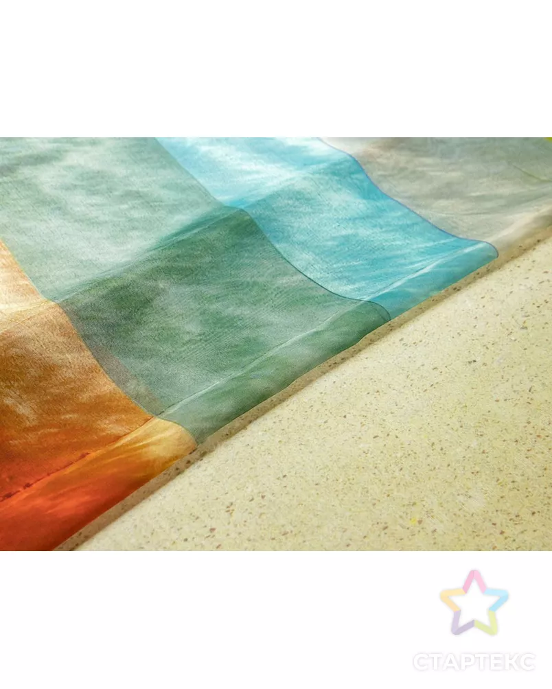 Блузочная ткань с абстрактным рисунком, купон 135 см, мультиколор арт. ГТ-7735-1-ГТ-5-9336-16-21-1 - рис. 6