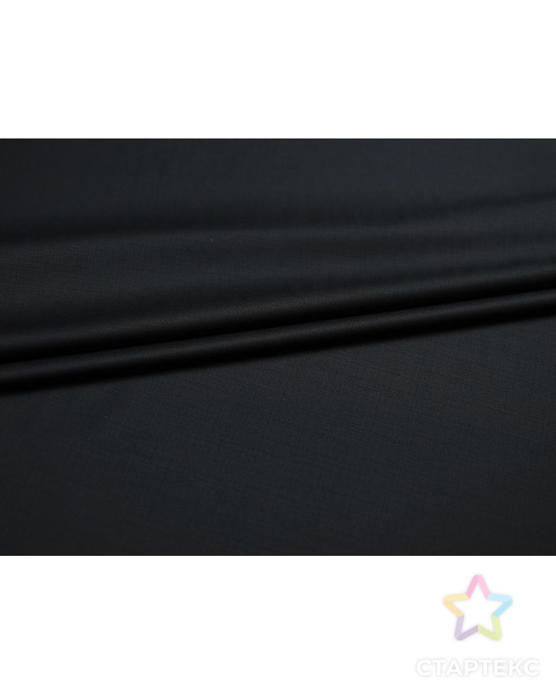 Двухсторонняя шерстяная костюмная ткань "Jaguar" цвет матовый черный арт. ГТ-4885-1-ГТ-50-6448-1-38-3