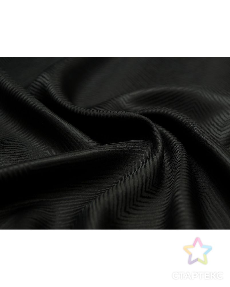 Жаккардовая шелковая подкладочная ткань в широкую елочку, цвета черной розы арт. ГТ-3855-1-ГТ0000520