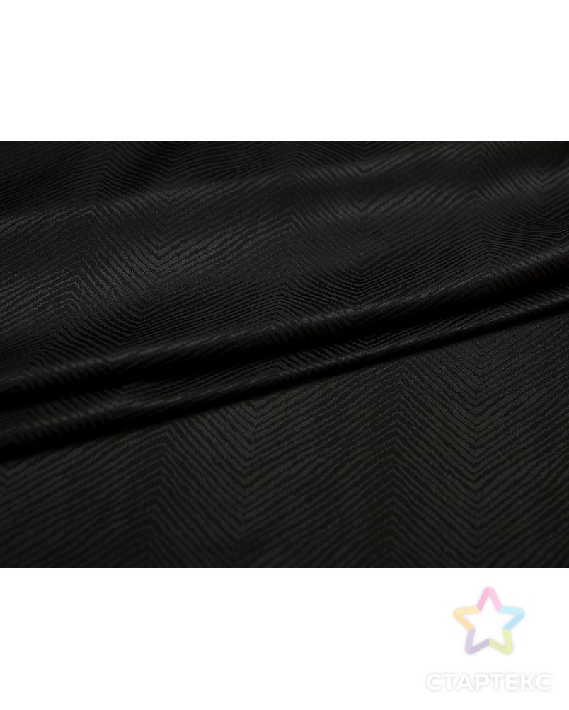 Жаккардовая шелковая подкладочная ткань в широкую елочку, цвета черной розы арт. ГТ-3855-1-ГТ0000520 2