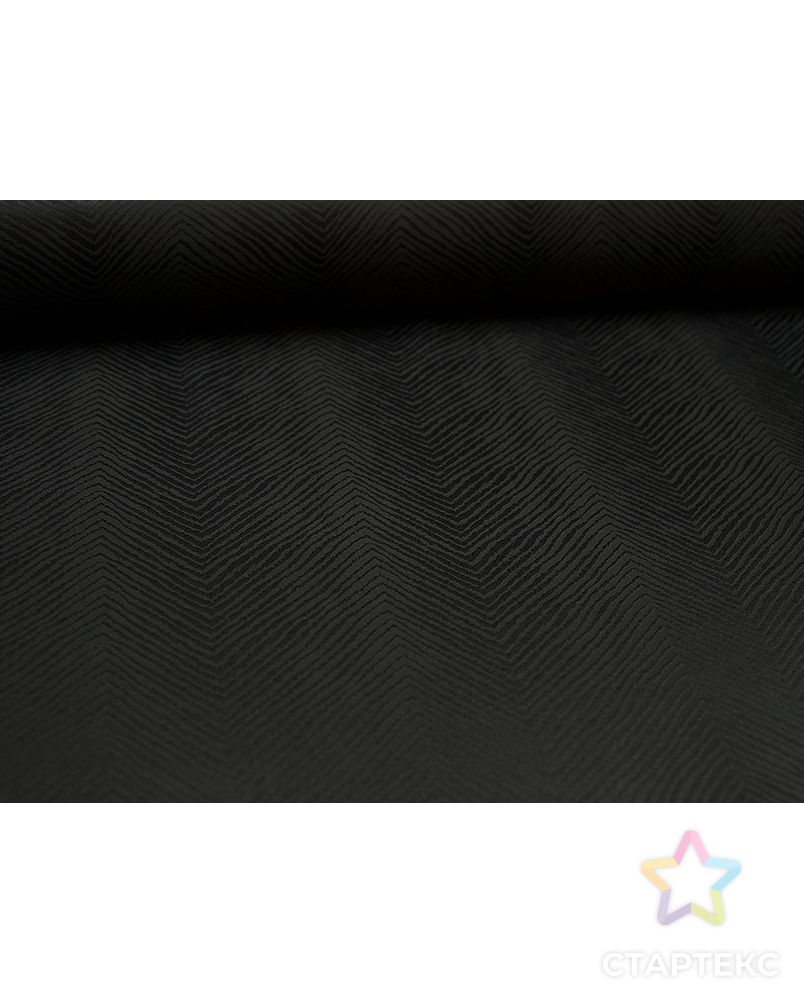 Жаккардовая шелковая подкладочная ткань в широкую елочку, цвета черной розы арт. ГТ-3855-1-ГТ0000520 5