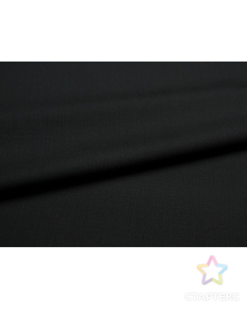 Классическая костюмная ткань угольно-черного цвета (174 гр/м2) арт. ГТ-3924-1-ГТ0000605 5