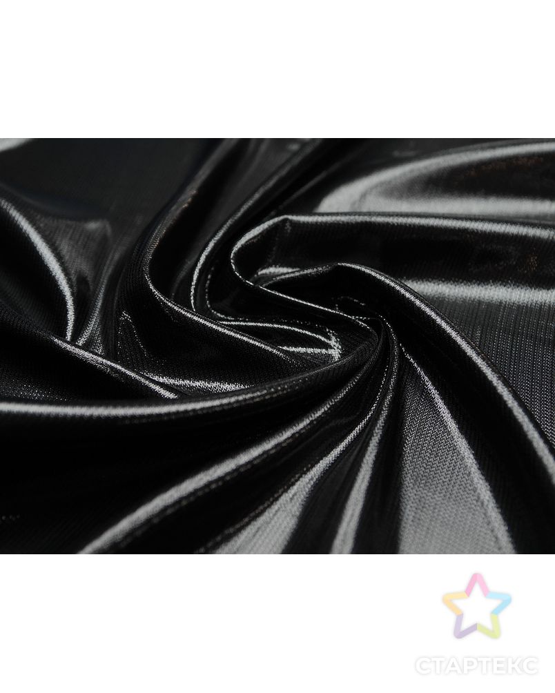 Изысканный шелк с люрексом, цвет черный лебедь (73 гр/м2) арт. ГТ-3950-1-ГТ0000643 1