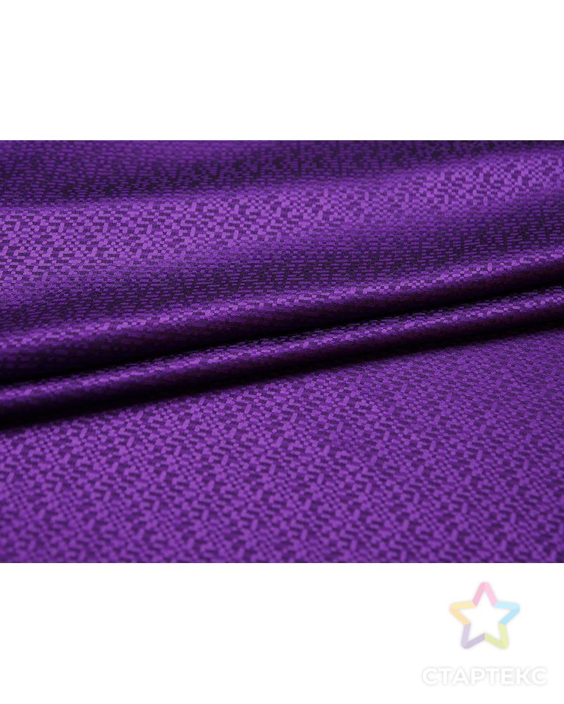 Жаккардовая шелковая подкладочная ткань с текстурой плетенка, цвет королевского перста арт. ГТ-3963-1-ГТ0000656 2