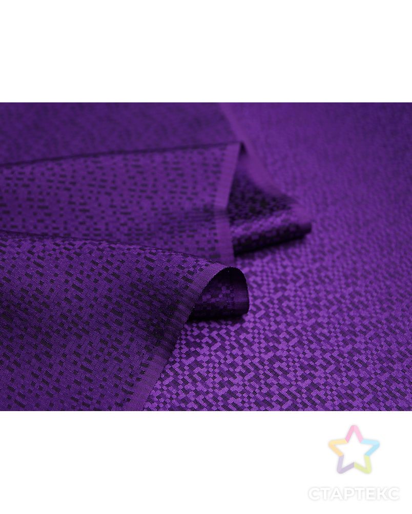 Жаккардовая шелковая подкладочная ткань с текстурой плетенка, цвет королевского перста арт. ГТ-3963-1-ГТ0000656 6