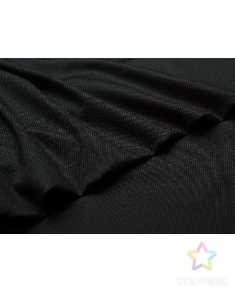 Двухсторонняя костюмная ткань темно-графитового цвета в полоску  (200 гр/м2) арт. ГТ-3494-1-ГТ0000066 3
